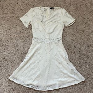 • TOPSHOP Fit and Flare Lace Dress •